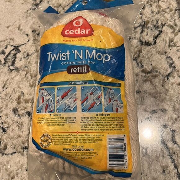 O Cedar Twist ‘n Mop cotton Twist Mop Refill new in sealed pkg - Picture 4 of 6
